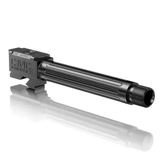 CMC Triggers 75511 Match Precision 9mm Luger 4.48" fits Glock 17 Gen 3-4 Black DLC Fluted/Threaded