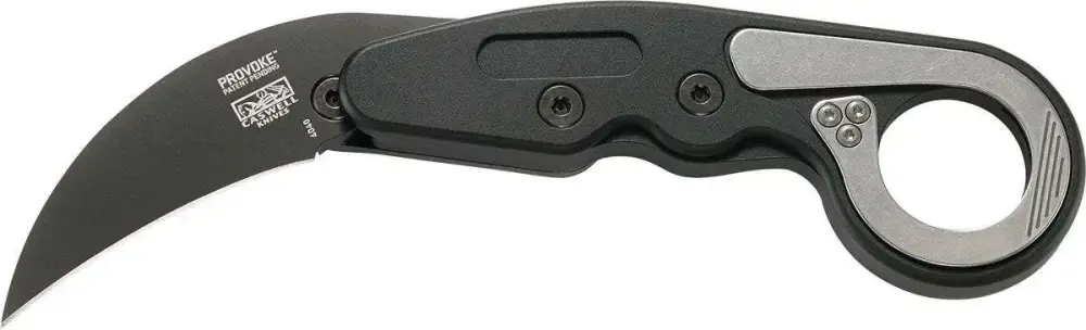 Columbia River 4040 Provoke 2.41" Plain Black Titanium Nitride D2 Steel Black Anodized Aluminum Handle Folding