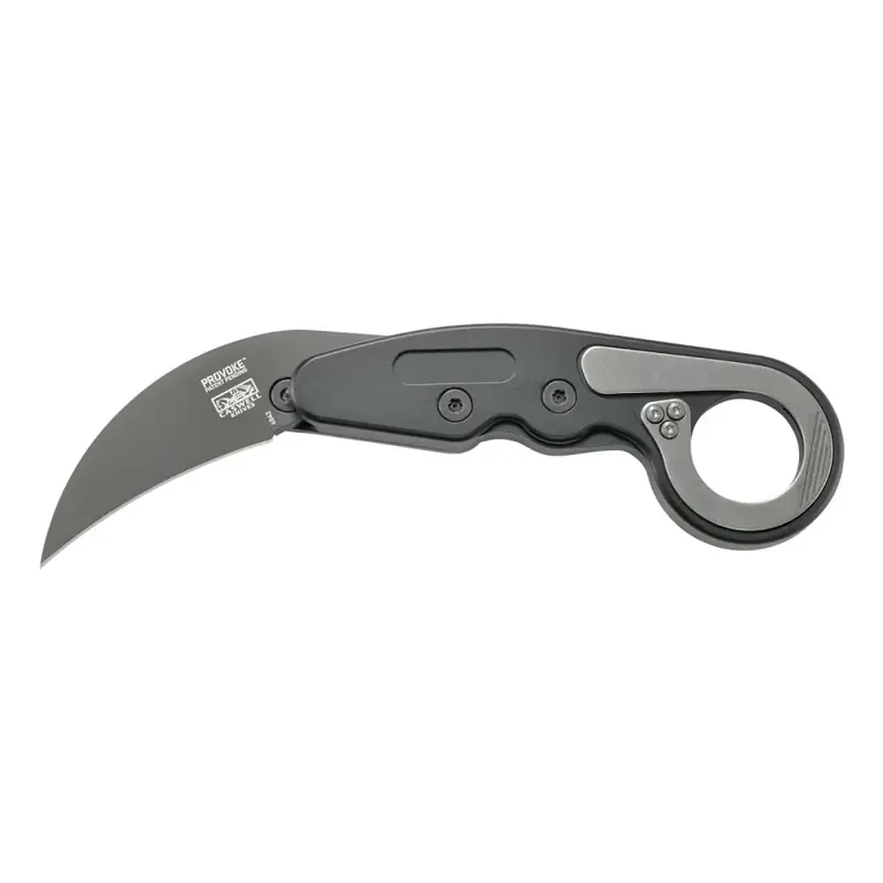 Columbia River 4042 Provoke First Responder 2.41" Plain Black Titanium Nitride D2 Steel Black Anodized Aluminum Handle Folding