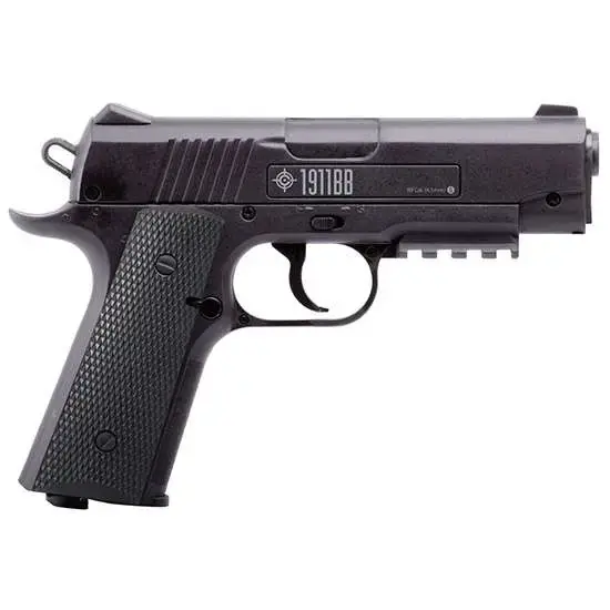 Crosman 40001 1911 Air Pistol CO2 177 BB 20rd Black Frame Black Checkered Polymer Grip