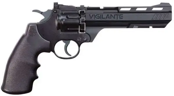 Crosman CCP8B2 Vigilante Air Revolver CO2 177 Pellet,177 BB 10rd Pellet, 6rd BB Black Frame Black Polymer Grip