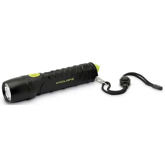 Cyclops CYCFL700GB LED Flashlight with Glass Breaker 800 Lumens Cree LED Polymer Black AA