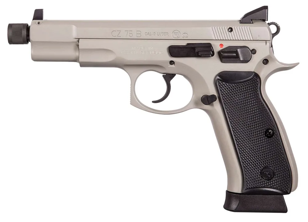 CZ 01235 CZ 75 Omega 9mm Luger 5.20" 10+1 Gray Black Polymer Grip