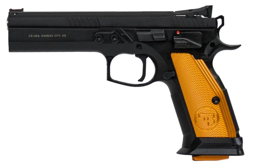 CZ 01260 CZ 75 Tactical Sport Orange 40 S&W 5.40" 10+1 Black Orange Aluminum Grip