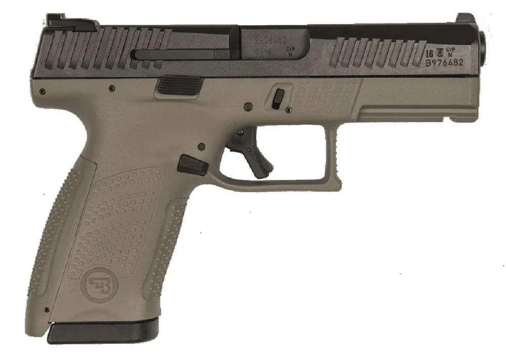 CZ 01532 P-10 C 9mm Luger 4" 10+1 Flat Dark Earth Black Nitride Interchangeable Backstrap Grip