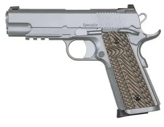 Dan Wesson 01809 Specialist Commander 45 ACP 4.25" 8+1 Stainless Steel Black/Brown G10 Grip
