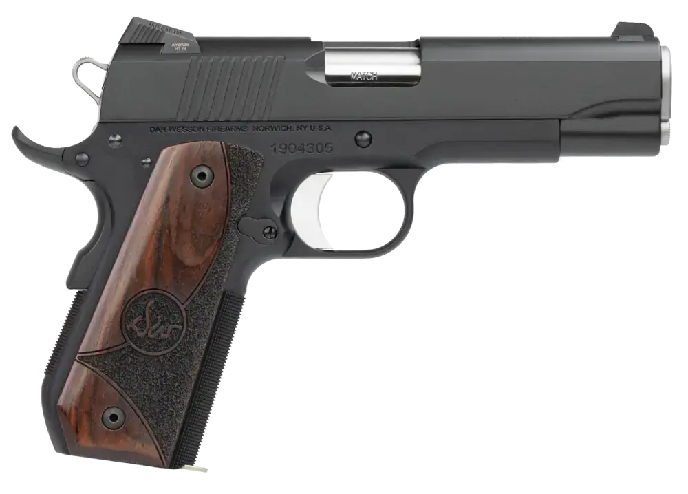 Dan Wesson 01828 Guardian 9mm Luger 4.25" 9+1 Black Duty Finish Stainless Steel Wood Grip