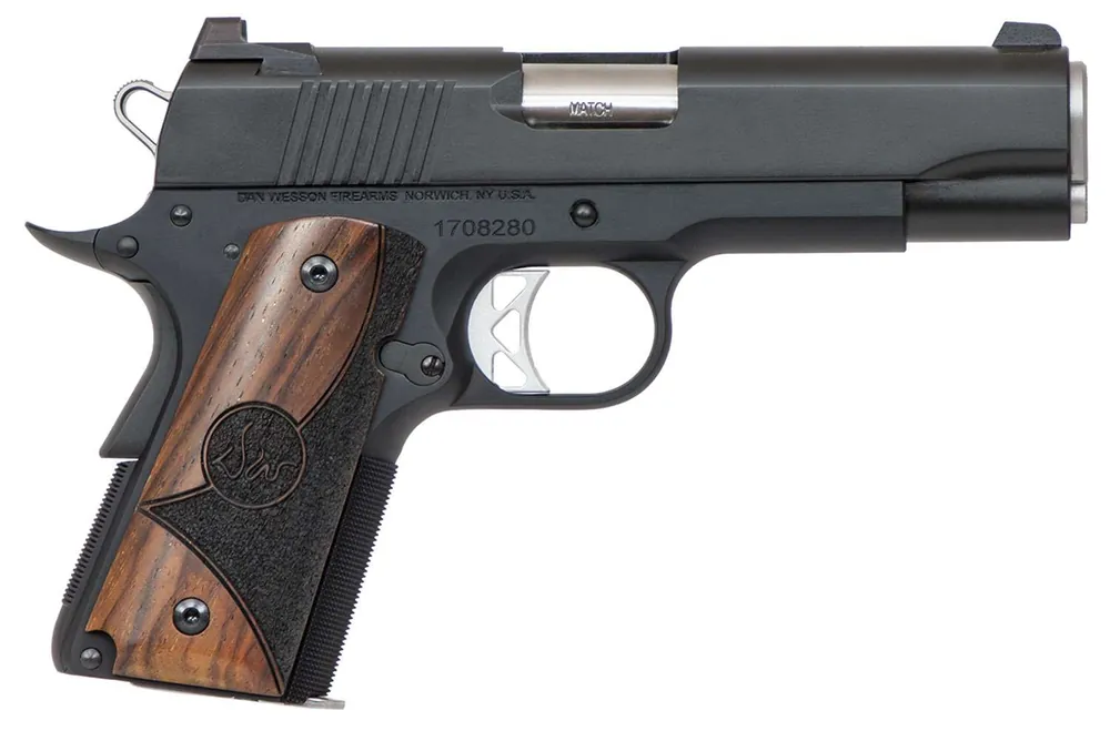 Dan Wesson 01837 Vigil CCO 9mm Luger 4.25" 8+1 Black Aluminum Cocobolo Shadow Grip