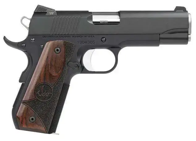 Dan Wesson 01838 Guardian 38 Super 4.25" 9+1 Black Duty Finish Stainless Steel Wood Grip