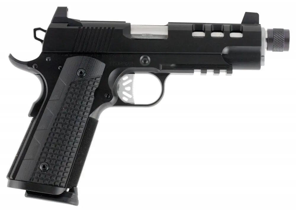 Dan Wesson 01887 Discretion Commander 45 ACP 5" 8+1 Black Black G10 Grip Night Sights