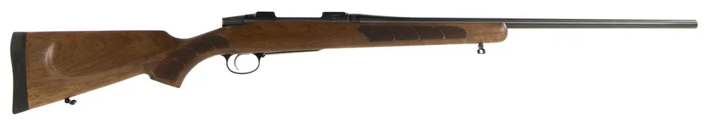 CZ 04871 CZ 557 308 Win 4+1 24" Oiled Turkish Walnut Fixed American Style Stock Black Left Hand
