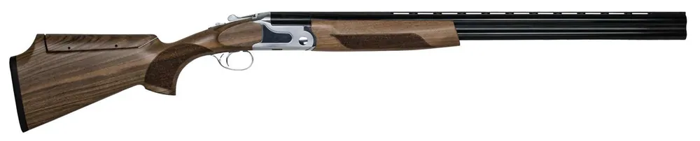 CZ 06491 SCTP Sterling 12 Gauge 28" 2 3" Satin/Gloss Chrome Fixed w/Adjustable Comb Stock Turkish Walnut Right Hand