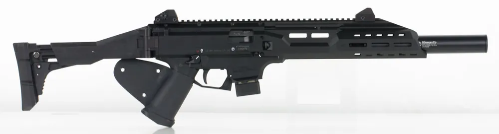 CZ Scorpion EVO 3 S1 Carbine Faux Suppressor *CA Compliant 9mm Luger 16.20" 10+1 Black Folding Right Side Stock