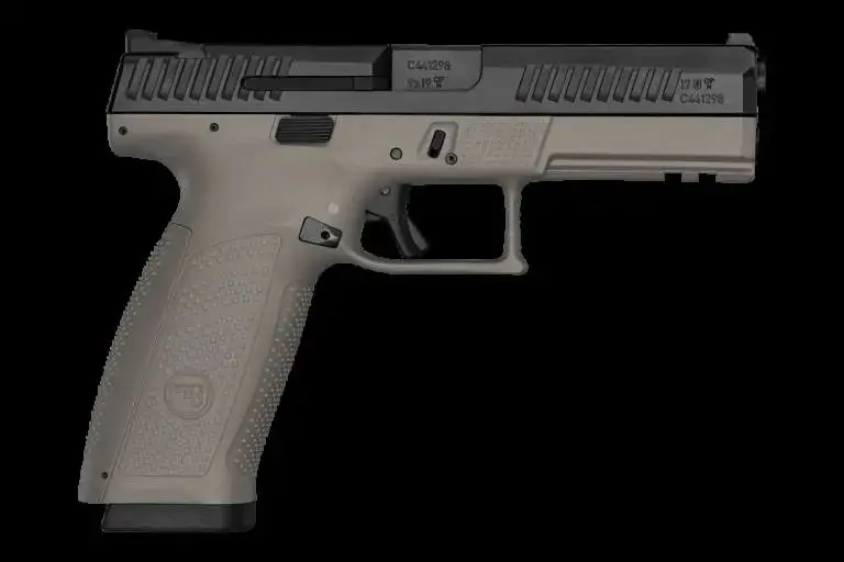 CZ 91541 P-10 Full Size 9mm Luger 4.50" 19+1 Black Nitride Side Flat Dark Earth Polymer Grip
