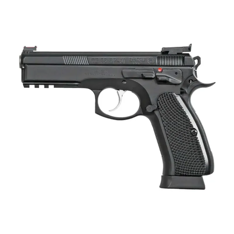 CZ 91760 CZ 75 SP-01 Shadow Tac II 9mm Luger 4.60" 18+1 Black Aluminum Grips Black Steel Slide