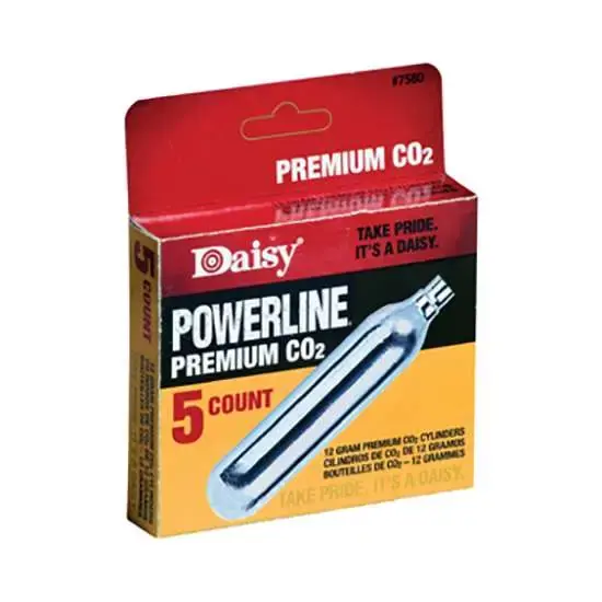 Daisy 7580 Powerline CO2 Cylinder 12 gram 5 Per Pack