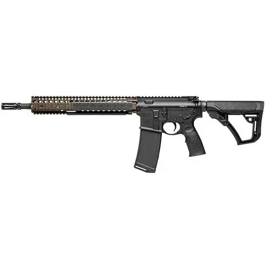 Daniel Defense 0208806027011 DDM4 M4A1 5.56x45mm NATO 14.50" 30+1 Black Hard Coat Anodized 6 Position w/SoftTouch Overmolding Stock with Flat Dark Earth Handguard
