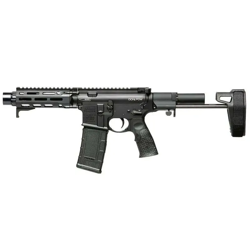 Daniel Defense 0208822070047 DDM4 PDW 300 Blackout 7" 30+1 Black Hard Coat Anodized Black Polymer Grip Max Defense CQB Gen7