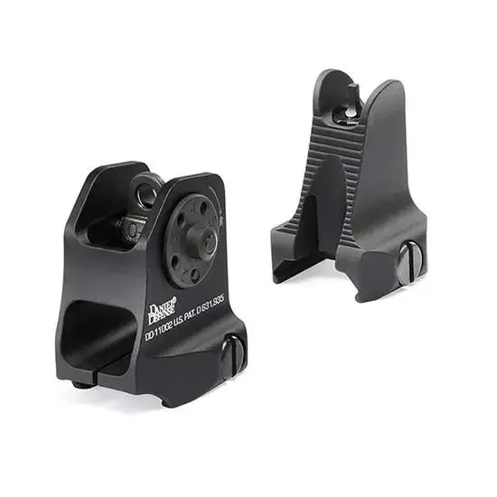 Daniel Defense 1908809116 Rock and Lock Front/Rear Sights AR-15 Fixed Aluminum Black Hardcoat Anodized Picatinny