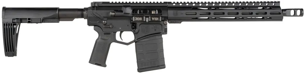 Diamondback DB10P13BGSB DB10 308 Win 13.50" 20+1 Black Black Magpul MOE K2 Grip Gearhead Works Tailhook Mod2 Brace MBUS Sights