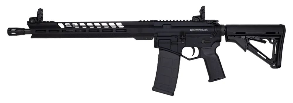 Diamondback DB15BGSB DB15 5.56x45mm NATO 16" 30+1 Black Adjustable Magpul CTR Stock Black Magpul MOE K2 Grip with Black Gold Lower