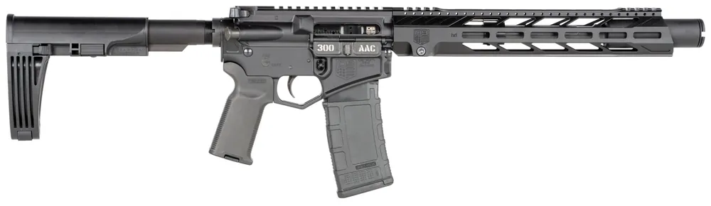 Diamondback DB15P300DS10B DB15 300 Blackout 10" 30+1 Black Magpul MOE-K2+ Grip Gearhead Works Tailhook Mod2 Brace MBUS Sights