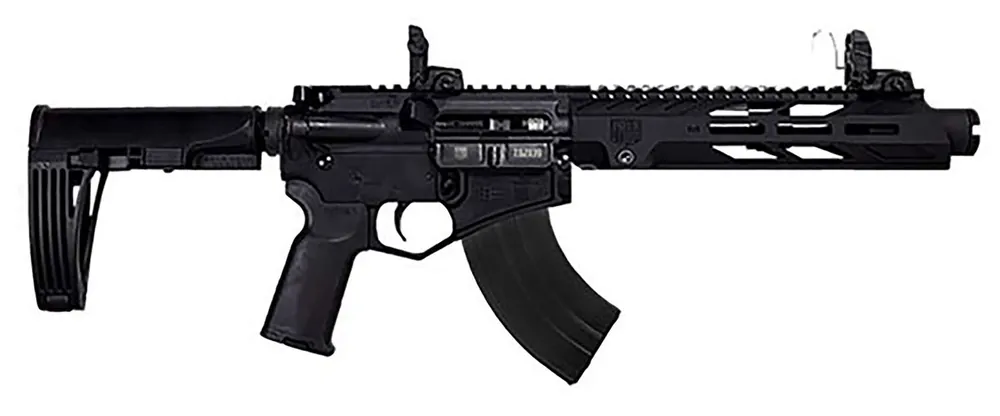 Diamondback DB15P47DS10B DB15 7.62x39mm 10" 30+1 Black Black Magpul MOE-K2+ Grip Gearhead Works Tailhook Mod2 Brace MBUS Sights