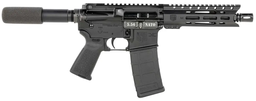 Diamondback DB15PCML7B DB15 AR Pistol Carbine Length 5.56x45mm NATO 7" 30+1 Black Buffer Tube Stock