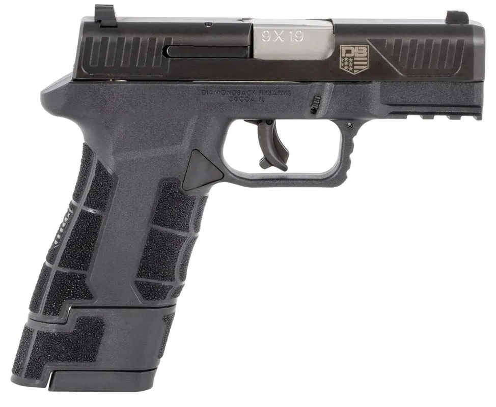 Diamondback DBAM29VLH DBAM29 Sub-Compact 9mm Luger 3.50" 17+1,12+1 Black Black Nitride Stainless Steel Slide Black Polymer Grip with Viridian Laser & Holster