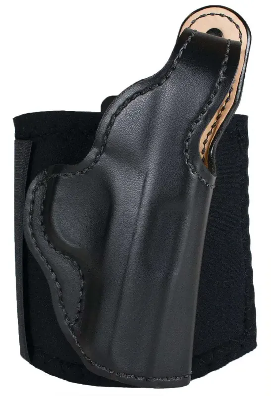 Desantis Gunhide 014PC8BZ0 Die Hard Ankle Rig #014 Black Leather w/Sheepskin Padding Ankle Sig P365 Right Hand