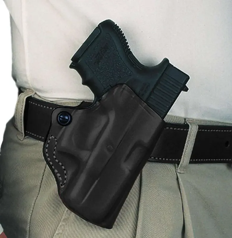 Desantis Gunhide 019BAO2Z0 Mini Scabbard Black Leather Belt Taurus 85 2"/850CIA 2"/85CH 2" Right Hand