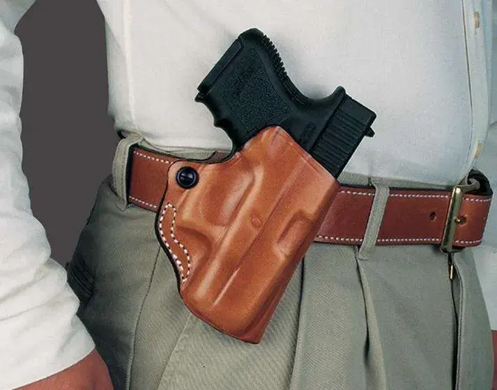 Desantis Gunhide 019BAE1Z0 Mini Scabbard Black Leather Belt Glock 26,29 Right Hand