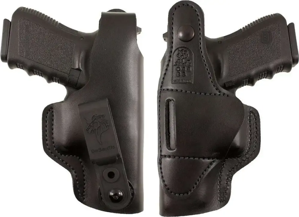Desantis Gunhide 033BAB6Z0 Dual Carry II Black Leather IWB/OWB fits Glock 19,23,32,36 Right Hand
