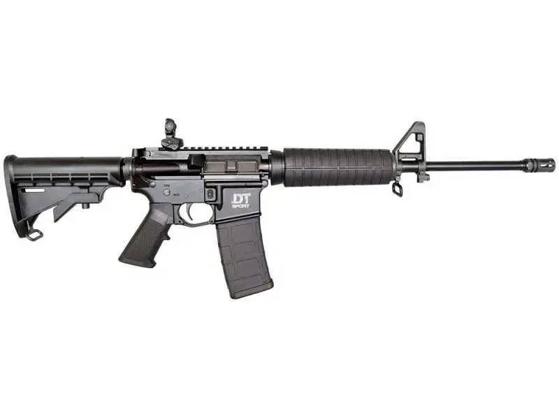 Del-Ton Inc DTSPORTM2 DT Sport Mod 2 5.56x45mm NATO 16" 30+1 Black Hard Coat Anodized 6 Position M4 Stock Black A2 Grip