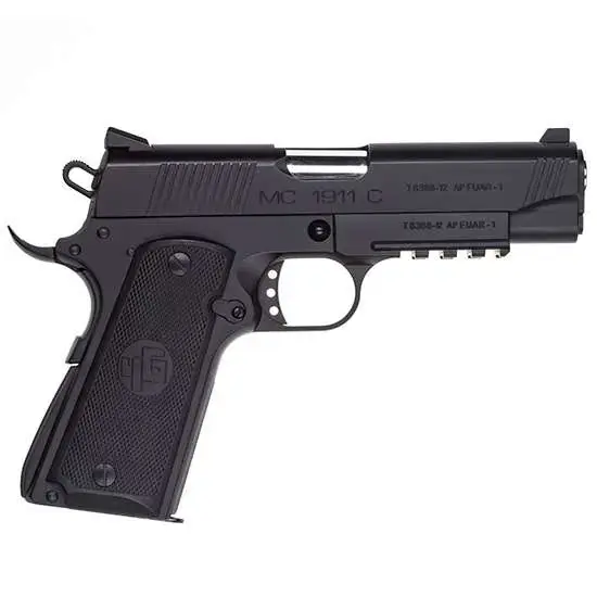EAA 390050 Girsan MC1911 Commander 9mm Luger 4.40" 9+1 Black Checkered Laminate Grip