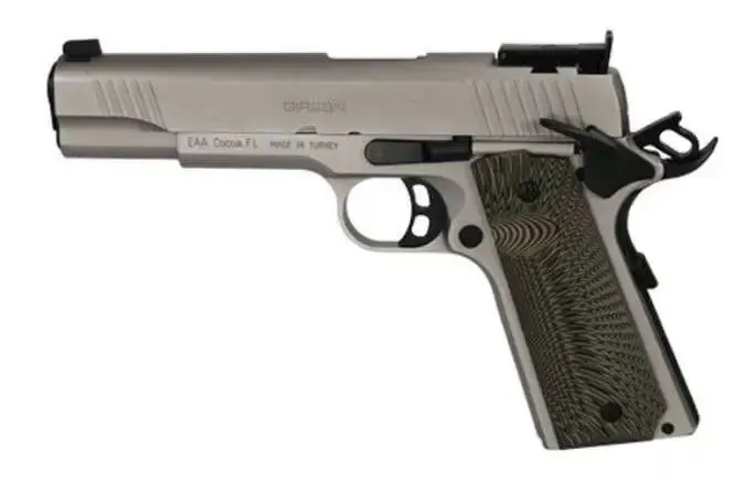 EAA 390094 Girsan MC1911 Match 45 ACP 5" 8+1 Nickel Checkered Laminate Grip