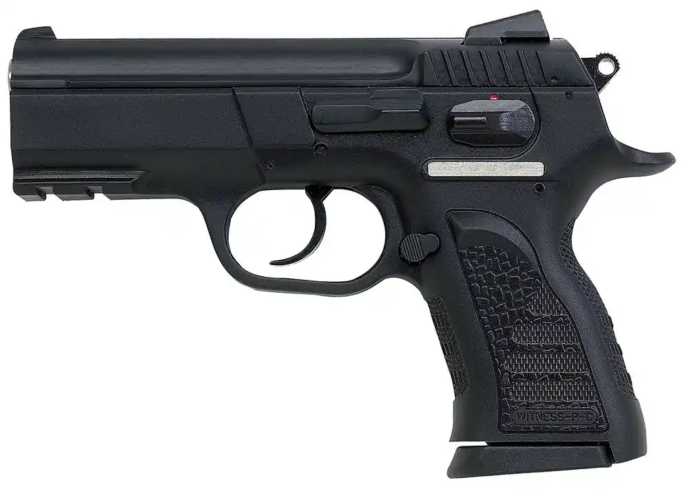 EAA 999108 Witness Compact 40 S&W Single/Double 3.60" 12+1 Black Synthetic Grip Black Slide