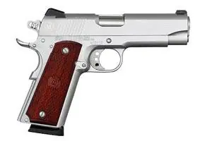 American Classic ACC45C 1911 Commander 45 ACP 4.25" 8+1 Chrome Hard Hardwood w/MAC Logo Grip