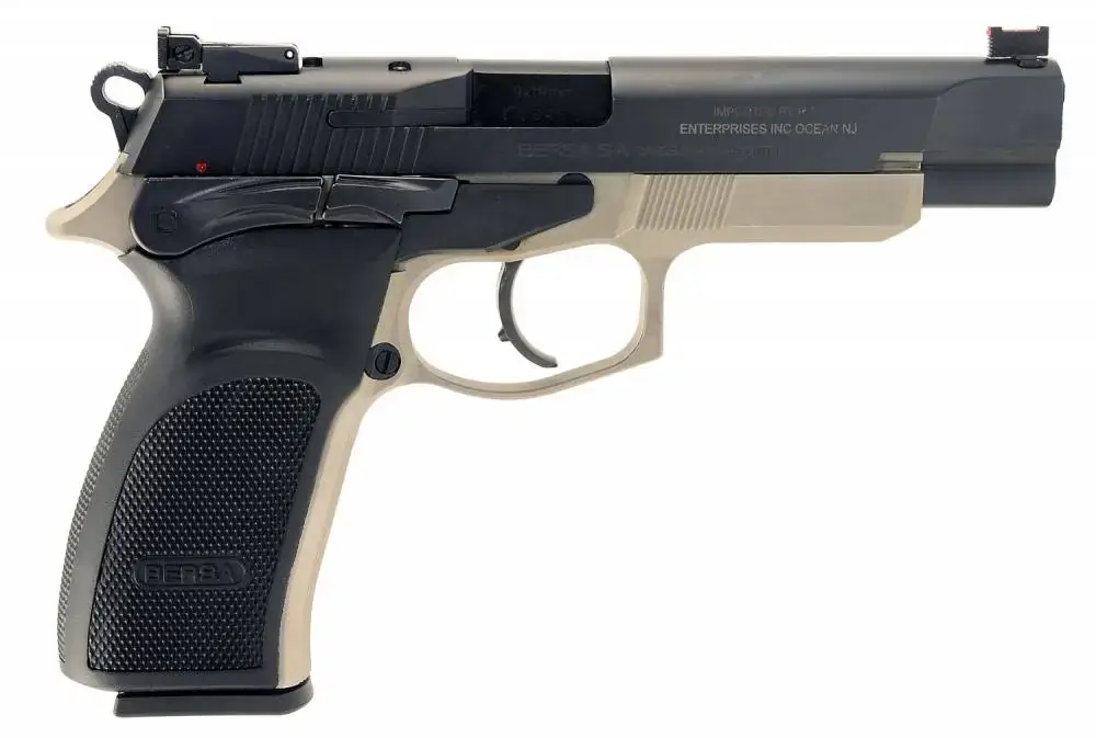 Bersa T9PXT Thunder Pro XT 9mm Luger 4.96" 17+1 Gray Cerakote Black Polymer Grip