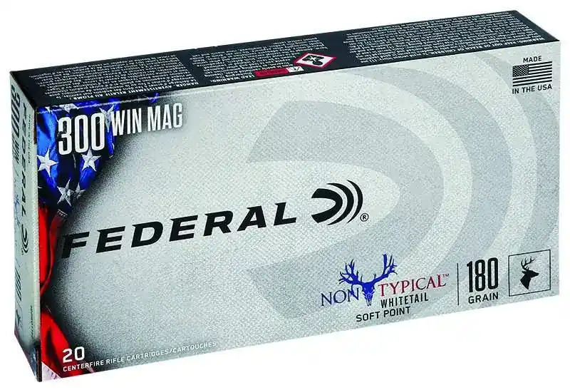 Federal 300WDT180 Non-Typical 300 Win Mag 180 gr Non-Typical Soft Point (SP) 20 Round Box