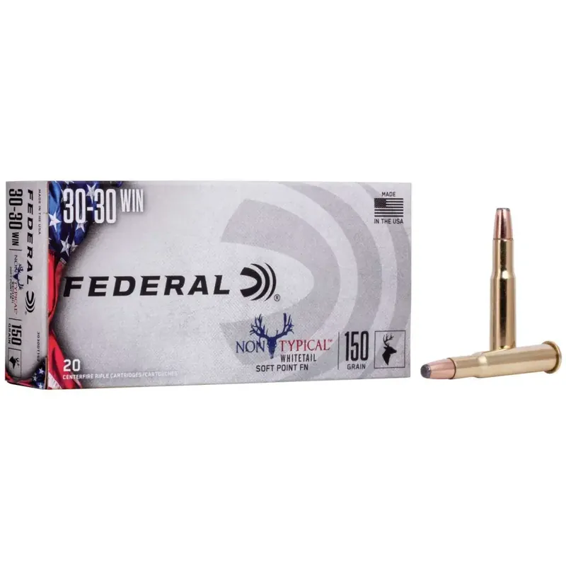 Federal 3030DT150 Non-Typical 30-30 Win 150 gr Non-Typical Soft Point (SP) 20 Round Box