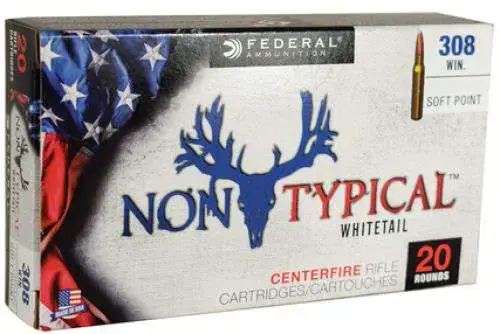 Federal 308DT180 Non-Typical 308 Win 180 gr Non-Typical Soft Point (SP) 20 Round Box