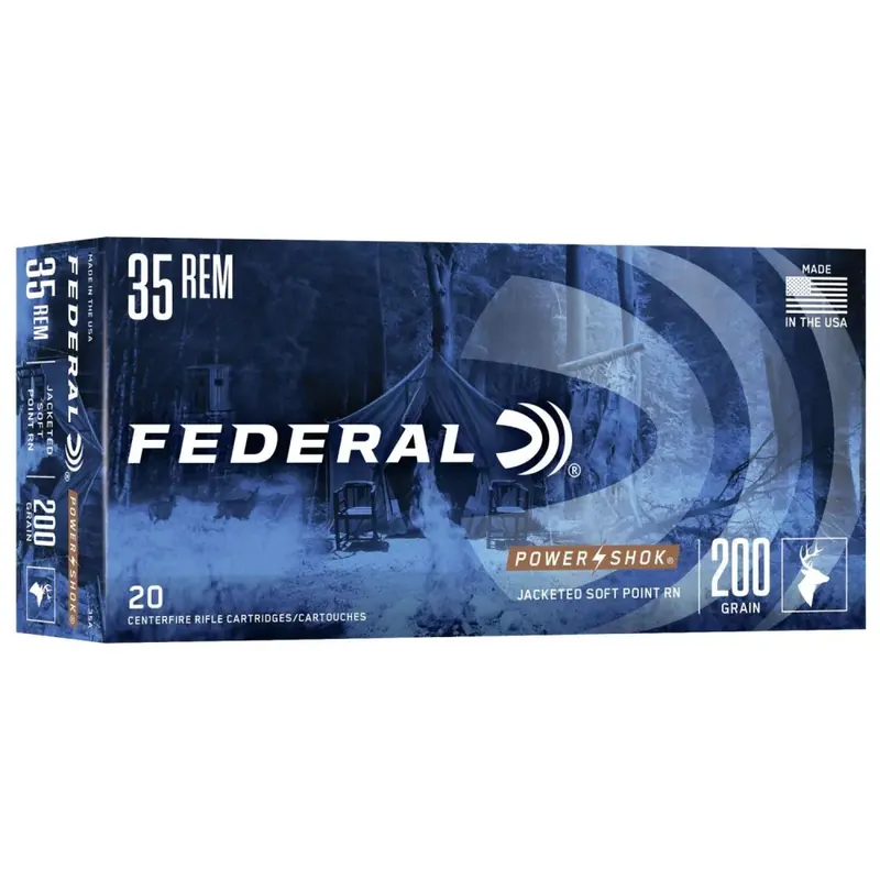 Federal 35A Power-Shok 35 Remington 200 gr Jacketed Soft Point (JSP) 20 Round Box