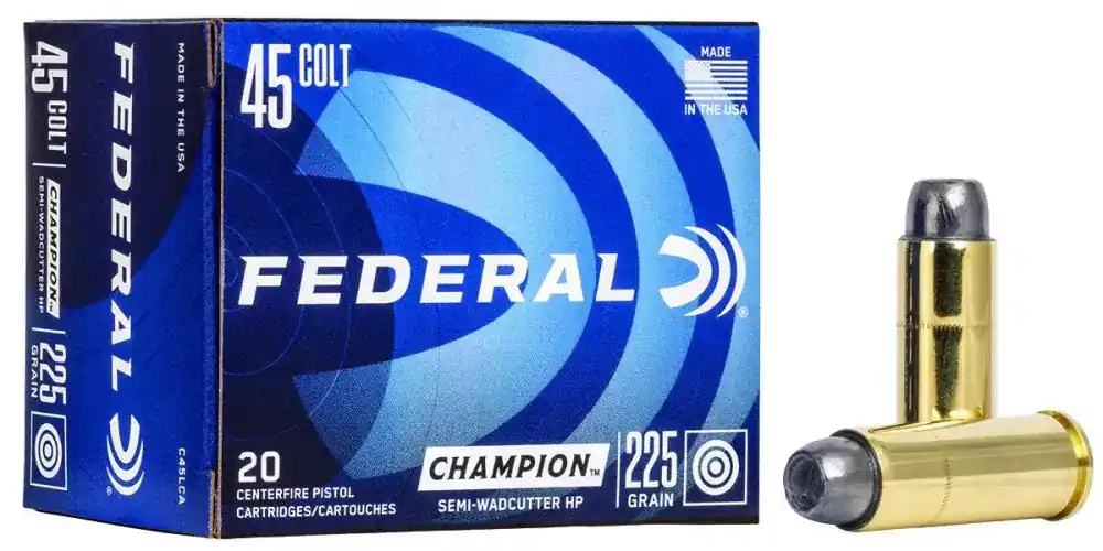 Federal C44SA Champion Training 44 S&W Spl 200 gr Semi-Wadcutter Hollow Point (SWCHP) 20 Round Box