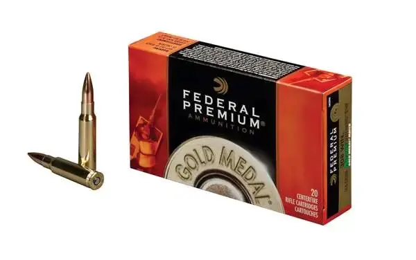 Federal GM308M Gold Medal 308 Win 168 gr Sierra MatchKing Boat-Tail Hollow Point (BTHP) 20 Round Box