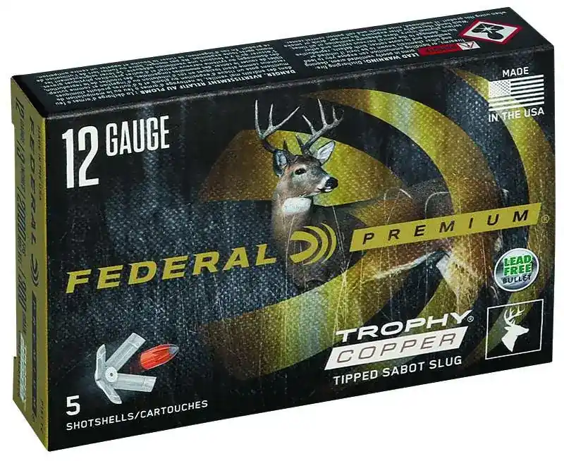 Federal P151TC Premium Vital-Shok 12 Gauge 3 11/16 oz Sabot Slug Shot 5 Round Box