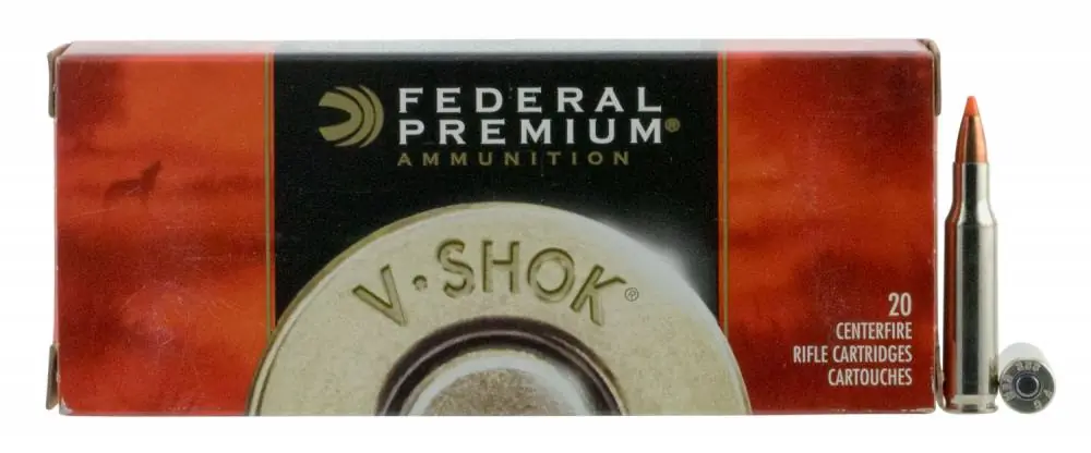 Federal P222C Premium V- Shok 222 Rem 40 gr Nosler Ballistic Tip (NBT) 20 Round Box