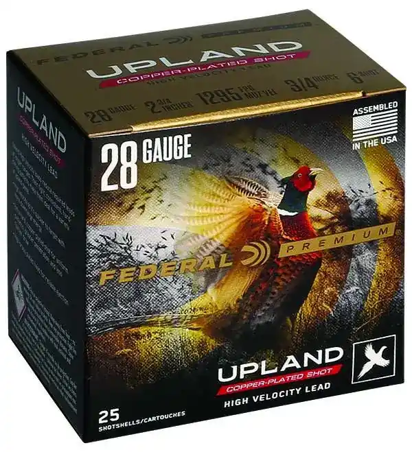 Federal P2836 Premium Upland Wing-Shok High Velocity 28 Gauge 2.75 3/4 oz 6 Shot 25 Round Box