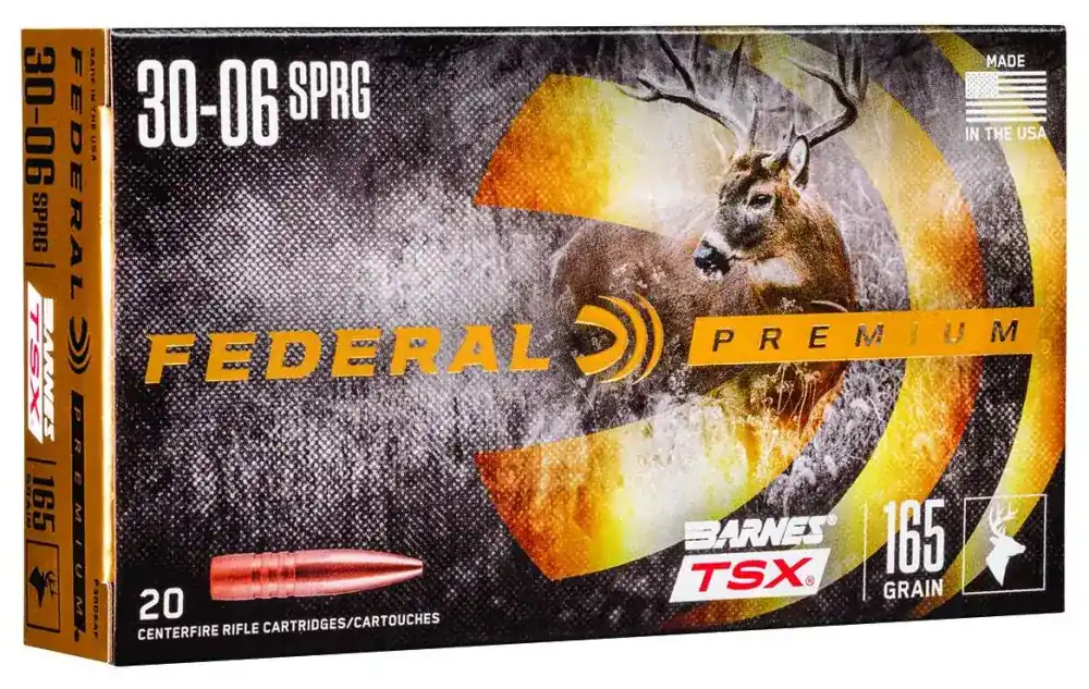 Federal P3006AF Premium 30-06 Springfield 165 gr Barnes Triple-Shock X 20 Round Box