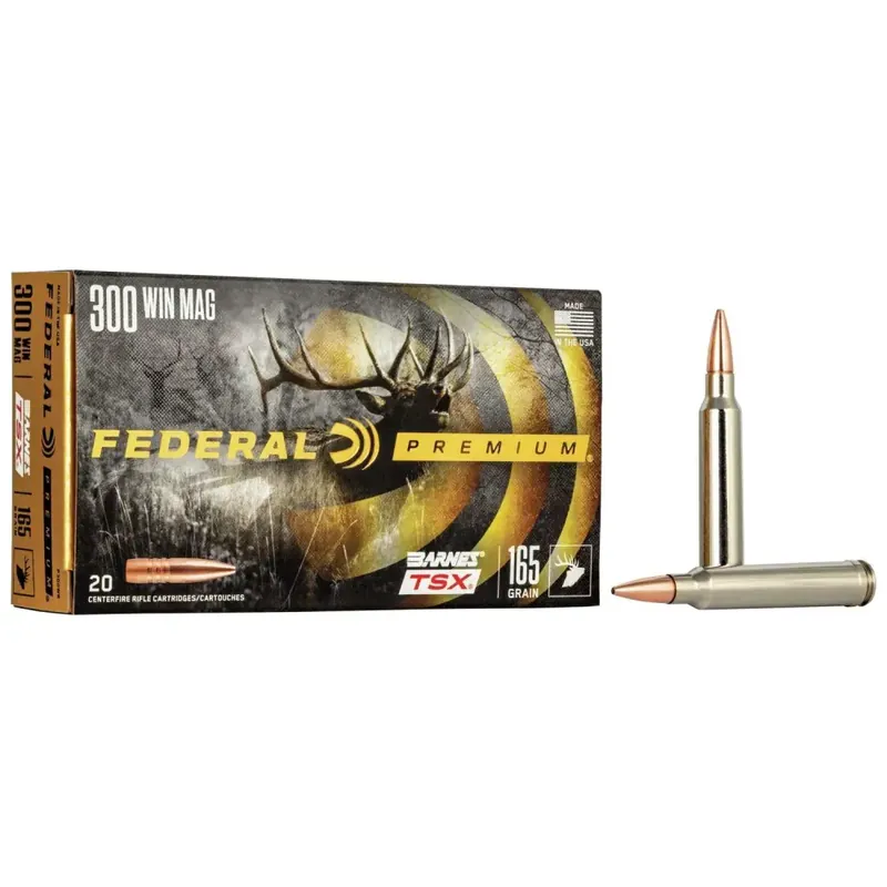 Federal P300WR Premium 300 Win Mag 165 gr Barnes Triple-Shock X 20 Round Box